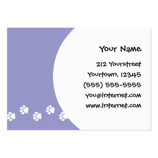 Cartoon French Bulldog Business Card Template (back side)