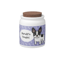 Cartoon French Bulldog Candy Jar