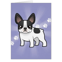 Cartoon French Bulldog Cards