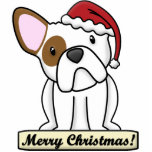 Cartoon French Bulldog Christmas Ornament photo sculptures