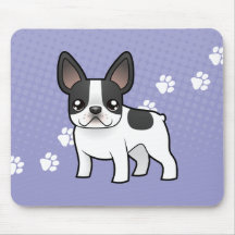 Cartoon French Bulldog Mouse Pad