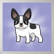 Cartoon French Bulldog Print