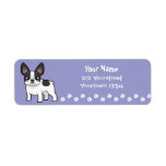 Cartoon French Bulldog Return Address Label