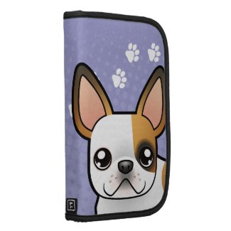 Cartoon French Bulldog Hand-Stitched Folio Cartoon Masked Red Splash French Bulldog Hand-Stitched Folio