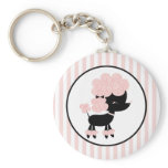 Cartoon French Poodle Keychain
