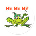 Cartoon Frog Christmas Sticker