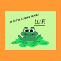 Cartoon Frog Postcard postcards