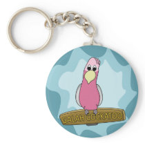 Cartoon Galah Cockatoo Keychain