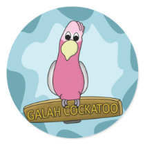 Cartoon Galah Cockatoo Stickers