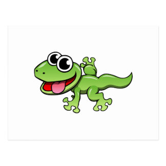 Cartoon Gecko Postcards & Postcard Template Designs