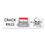 cartoon-generationy, skull, CRACK KILLS, =, Jen... Bumper Sticker