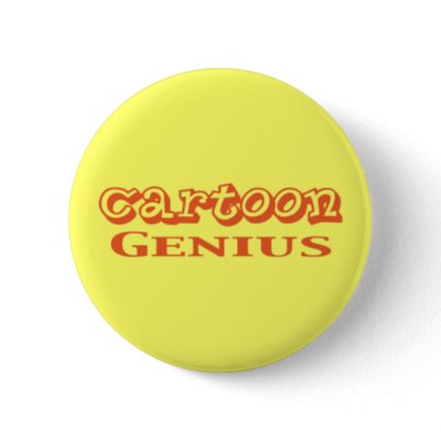 Cartoon Genius Gifts buttons