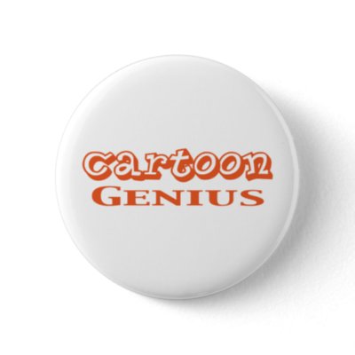 Cartoon Genius Gifts buttons