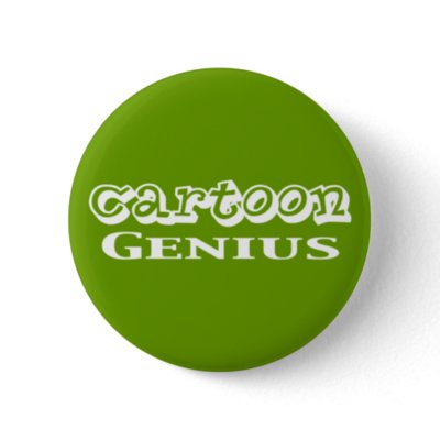 Cartoon Genius Gifts buttons