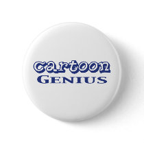 Cartoon Genius Gifts Pinback Buttons