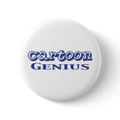 Cartoon Genius Gifts buttons