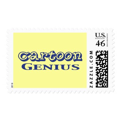 Cartoon Genius Gifts postage