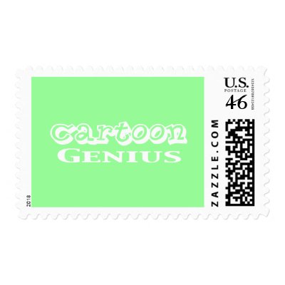 Cartoon Genius Gifts postage