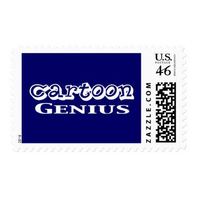 Cartoon Genius Gifts postage