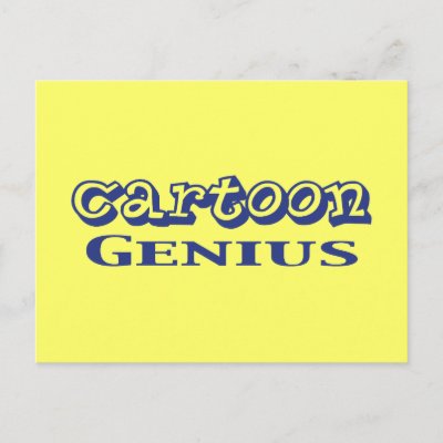 Cartoon Genius Gifts postcards