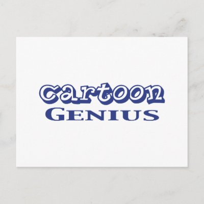 Cartoon Genius Gifts postcards