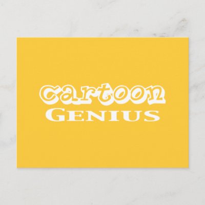 Cartoon Genius Gifts postcards