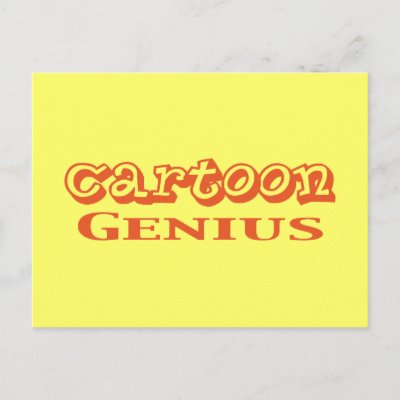 Cartoon Genius Gifts postcards