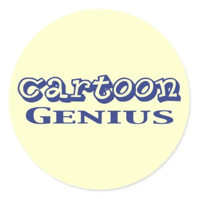 Cartoon Genius Gifts stickers