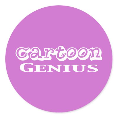 Cartoon Genius Gifts stickers