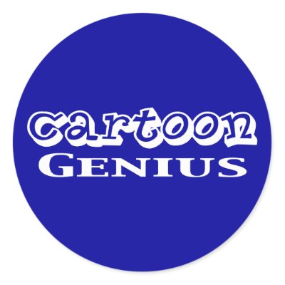 Cartoon Genius Gifts stickers