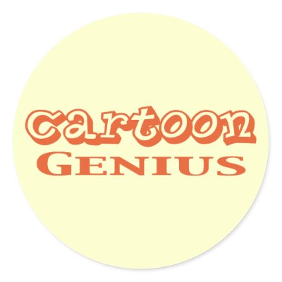 Cartoon Genius Gifts stickers