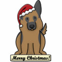 Cartoon German Shepherd Christmas Ornament photo sculptures by MenagerieMayhem Cartoon German Shepherd Christmas Ornament photo sculptures