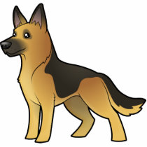 Cartoon German Shepherd Photo Sculpture