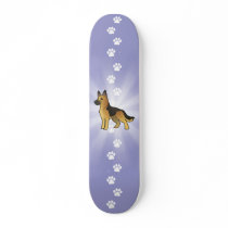 Cartoon German Shepherd Skateboard