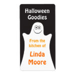 Cartoon ghost Halloween kitchen label