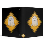 Cartoon Ghost Warning Sign Vinyl Binder