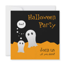 Cartoon Ghosts Halloween Party invitation by BluePlanet Cartoon Ghosts Halloween Party invitation