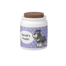Cartoon Giant/Standard/Miniature Schnauzer Candy Dishes