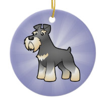 Cartoon Giant/Standard/Miniature Schnauzer Ornament