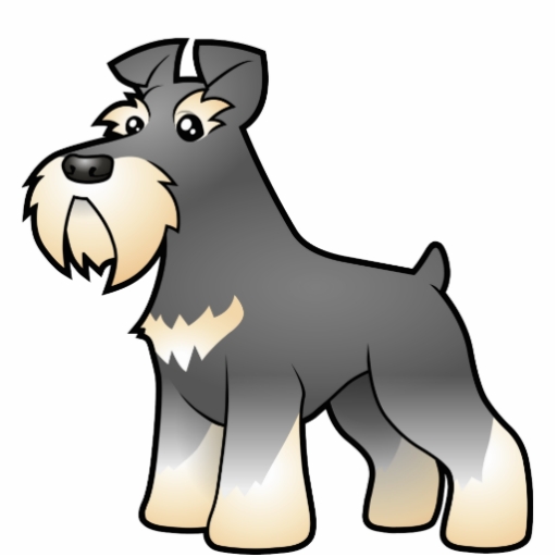 Cartoon Giant/Standard/Miniature Schnauzer Photo Cutouts | Zazzle