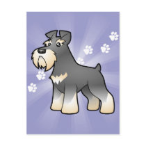 Cartoon Giant/Standard/Miniature Schnauzer Post Card