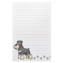 Cartoon Giant/Standard/Miniature Schnauzer Customized Stationery