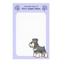 Cartoon Giant/Standard/Miniature Schnauzer Customized Stationery