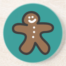 Cartoon Gingerbread Man Holiday Icons Coaster coasters