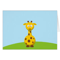 Cartoon Giraffe Card