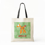 Cartoon Giraffe Kid Cute Custom Gift Tote Bag