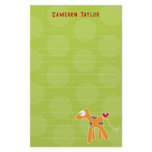 Cartoon Giraffe Kid Personal /Thank You Stationery