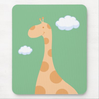 Cartoon Giraffe mousepad by BluePlanet