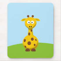 Cartoon Giraffe Mouse Pad