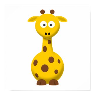 Cartoon Giraffe Poster